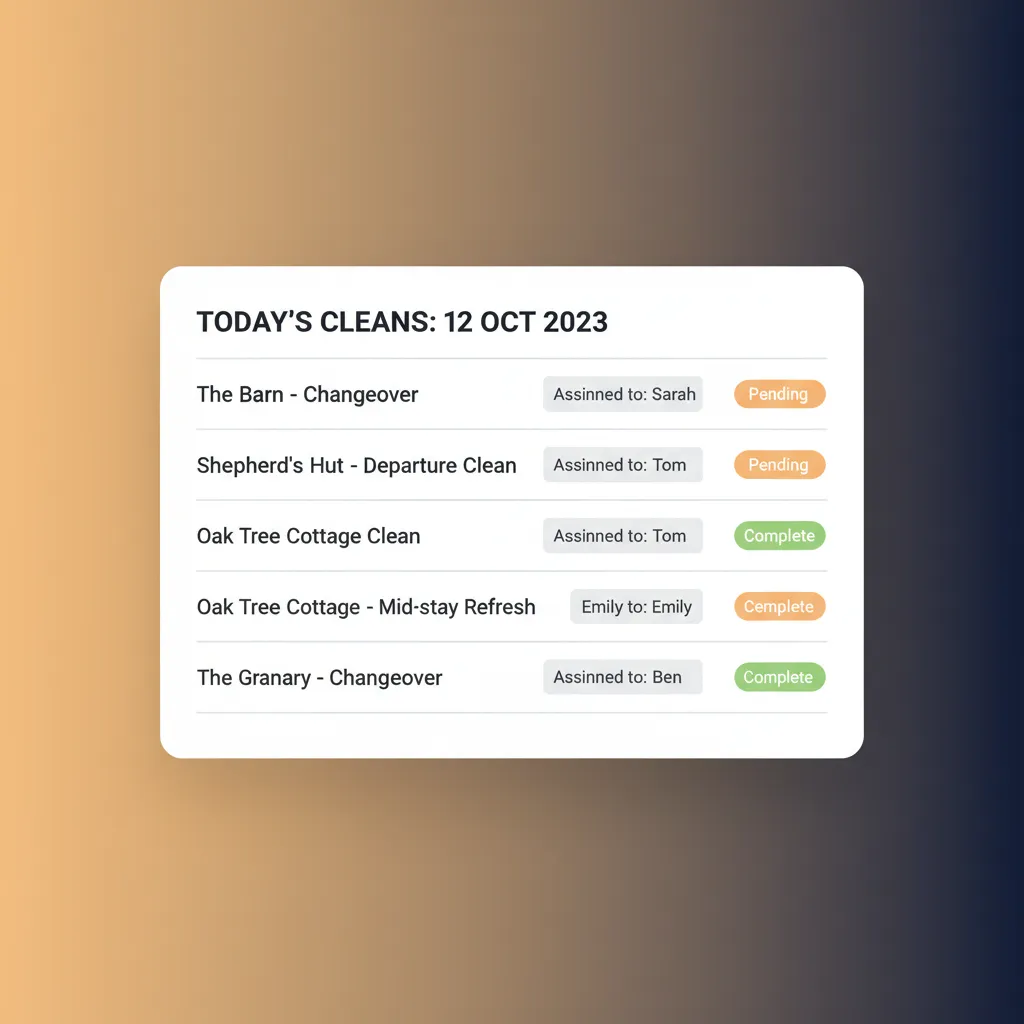 The cleaner management and task scheduling interface within HolsUK software.
