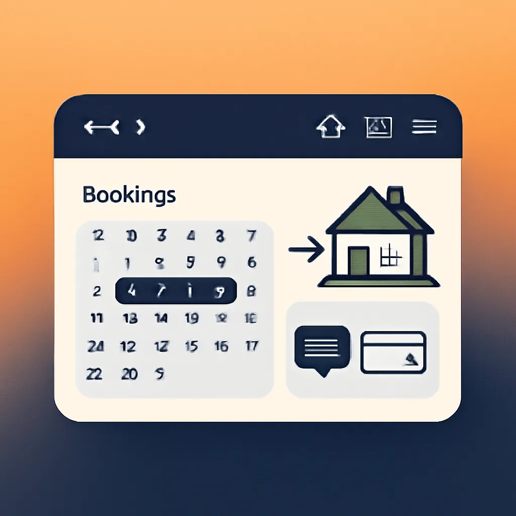Dashboard UI for managing bookings, guests, and payments