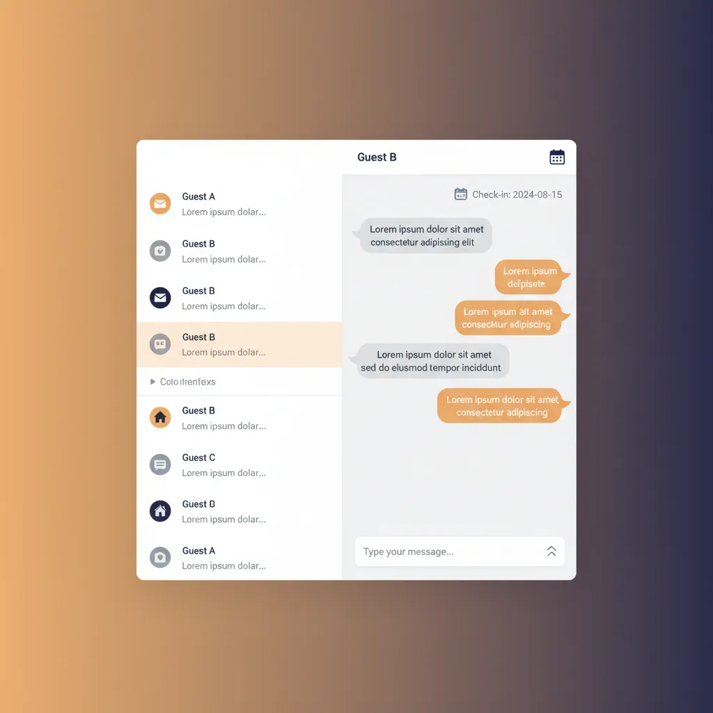 The HolsUK unified inbox, combining guest messages from Airbnb, Booking.com and direct bookings.