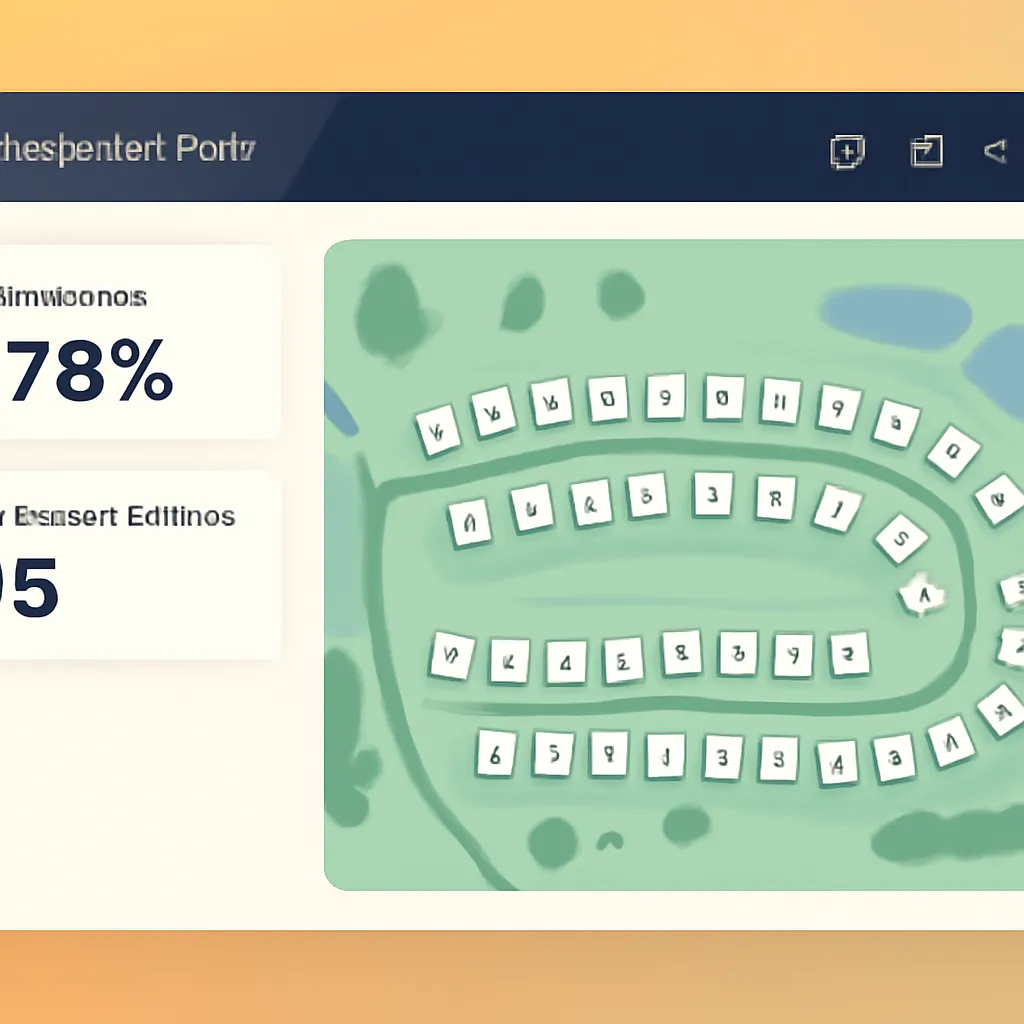 Dashboard overview with pitch map and upcoming bookings