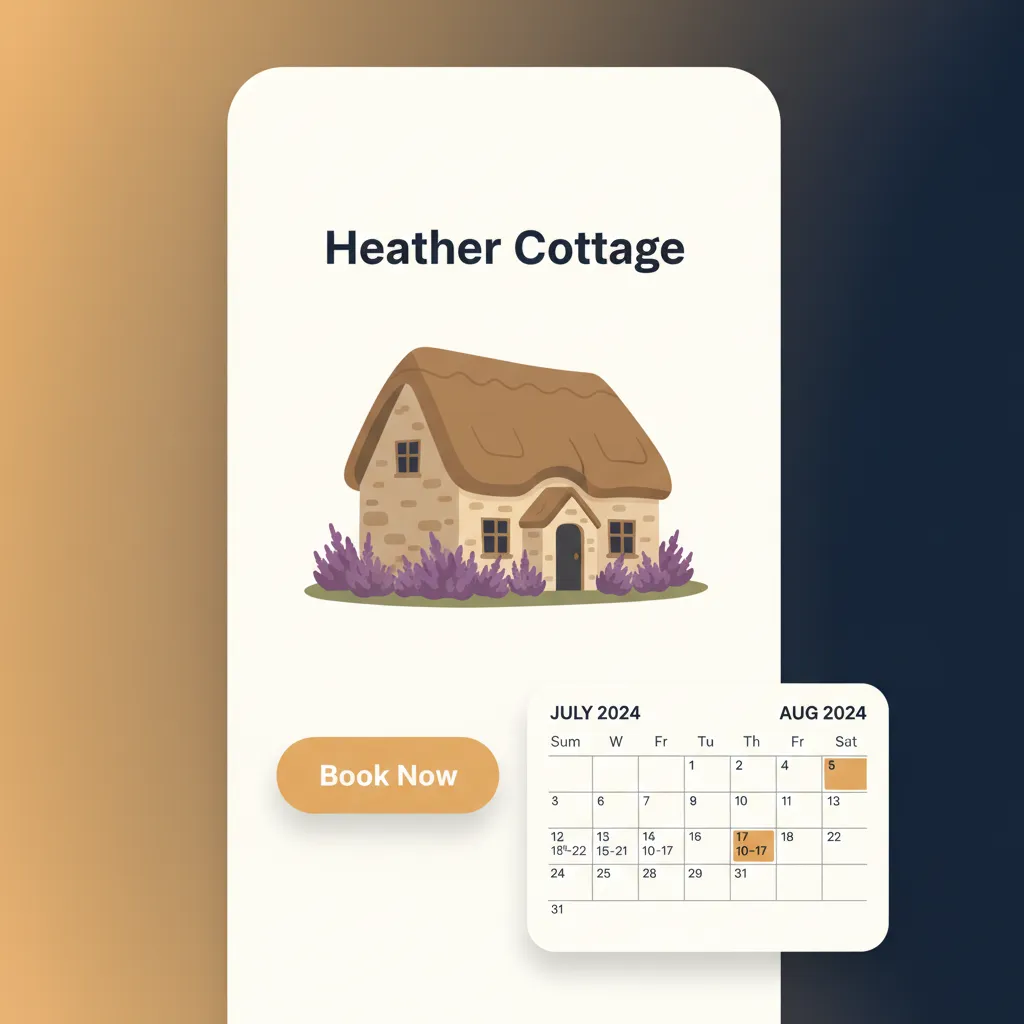 Example of a HolsUK direct booking website for a UK holiday cottage.