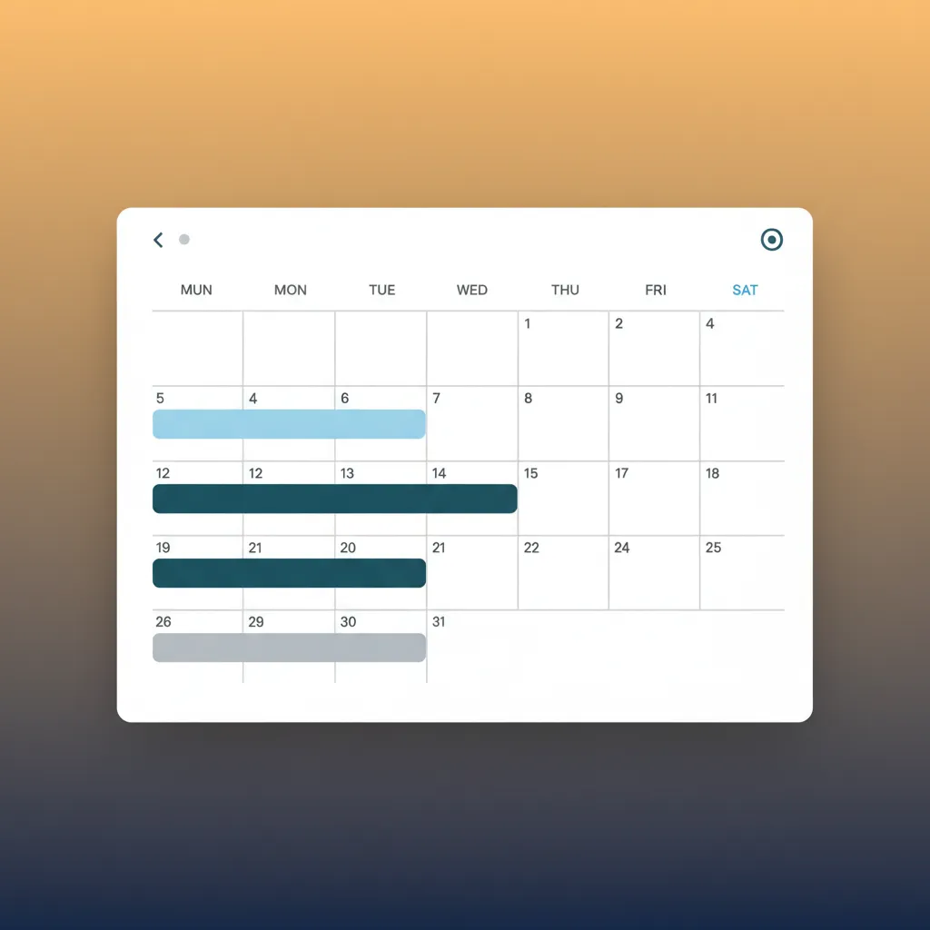 A unified calendar in the HolsUK dashboard showing bookings from multiple channels.