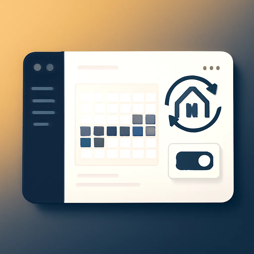 Dashboard displaying calendar sync for holiday let bookings.