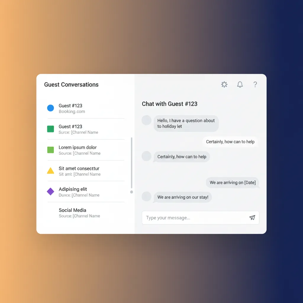 The HolsUK unified inbox showing guest messages from multiple booking channels in one place.