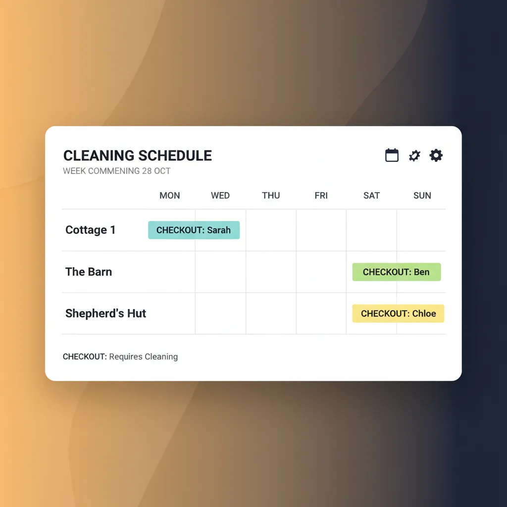 The cleaner management schedule inside HolsUK property management software.