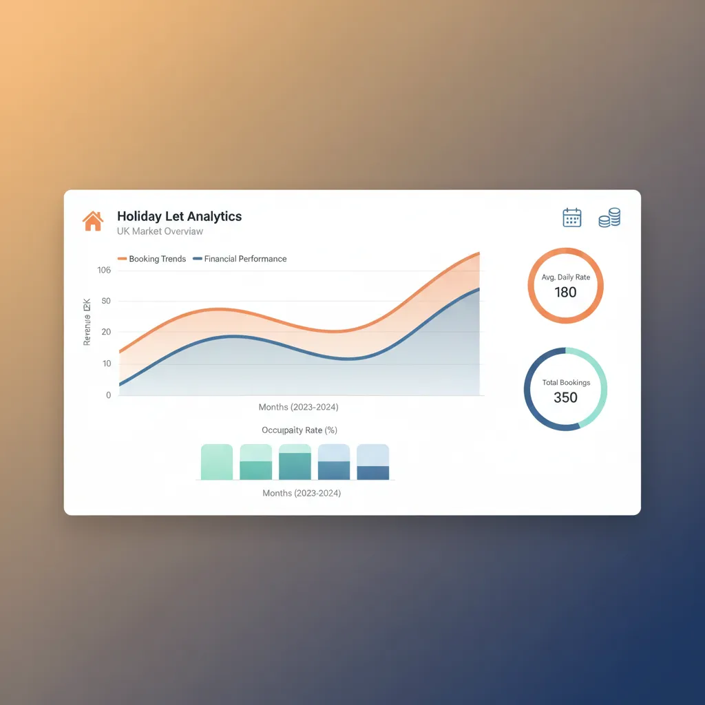 Revenue report chart showing booking trends and performance.