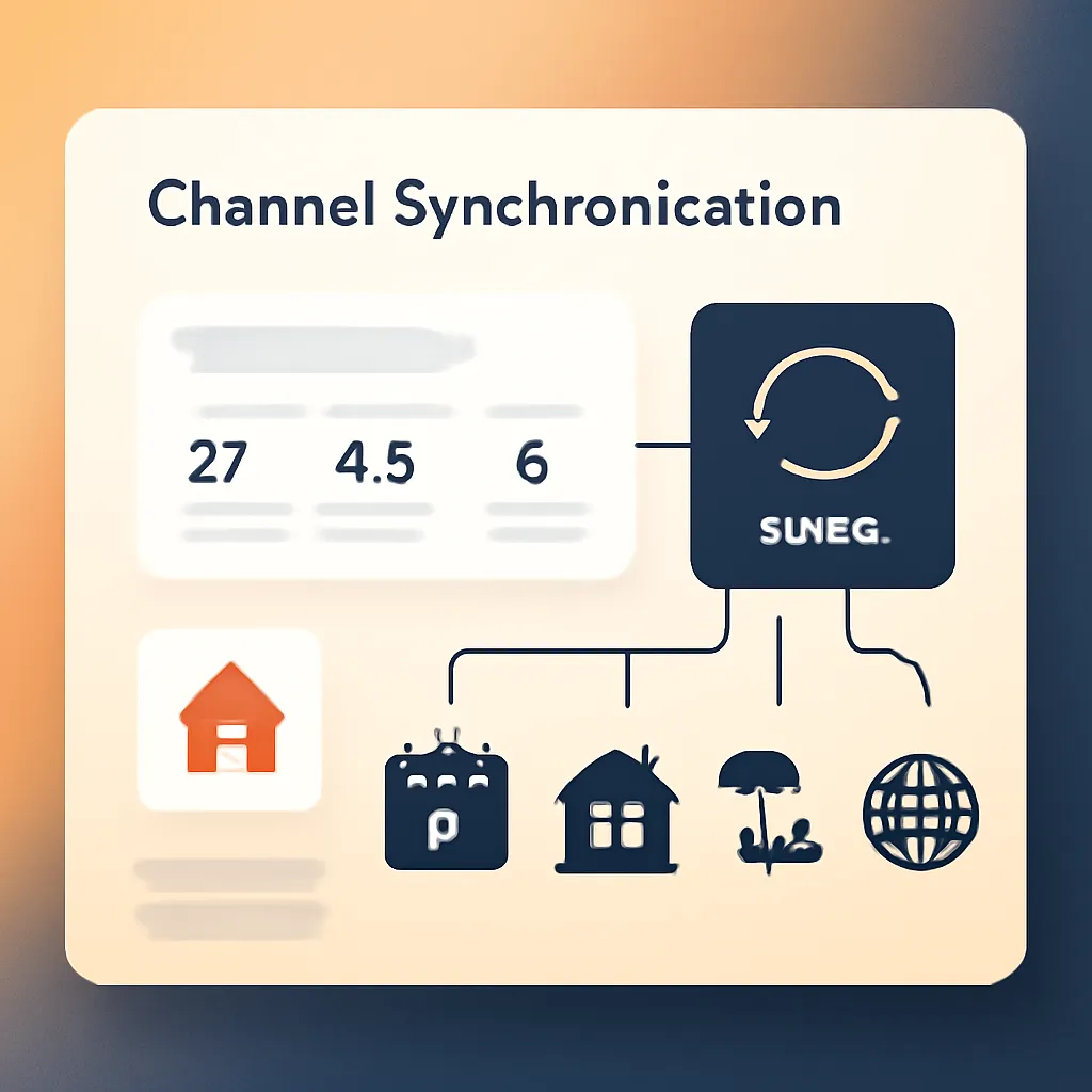 Dashboard showing channel synchronisation between platforms