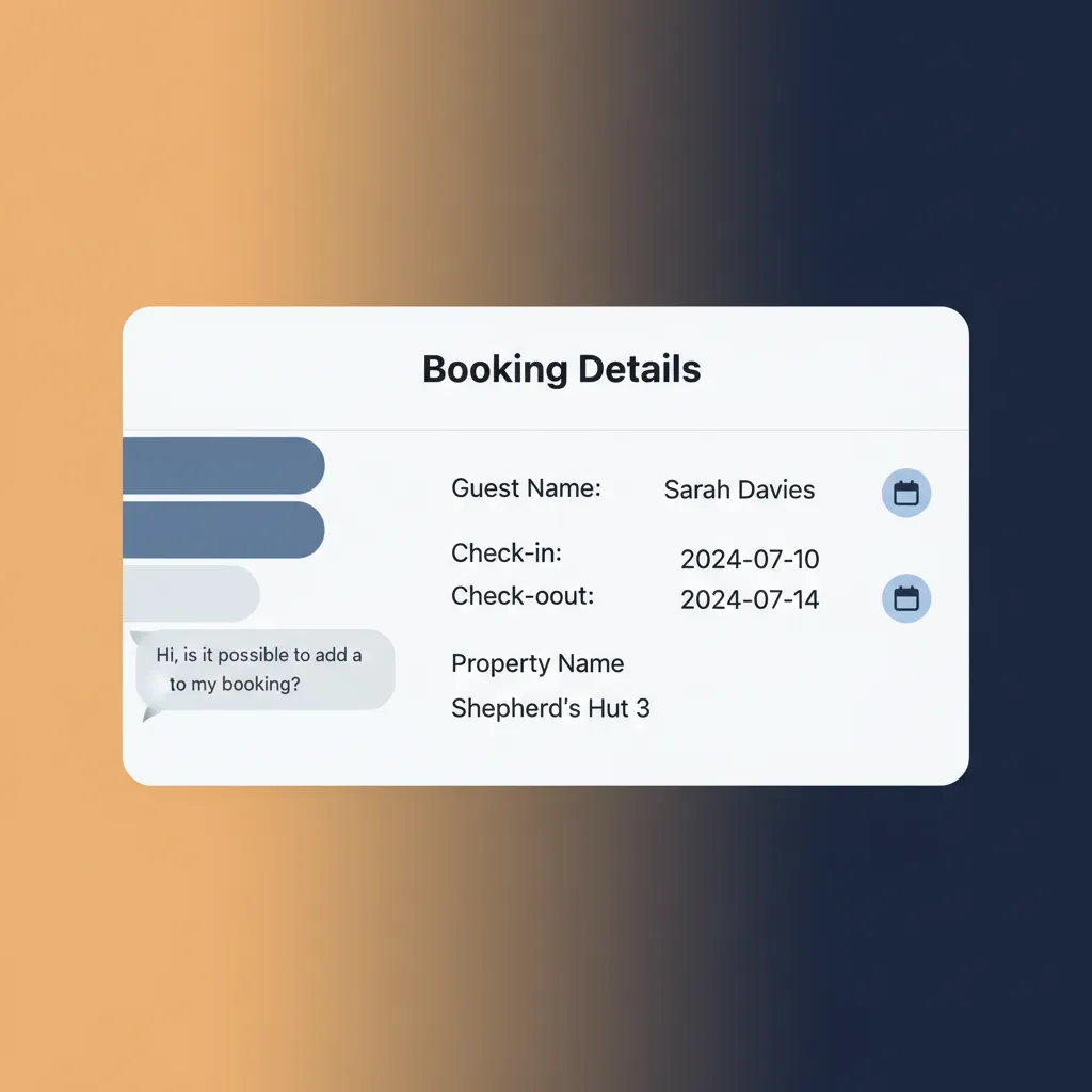 The HolsUK inbox displaying booking context next to a guest conversation.