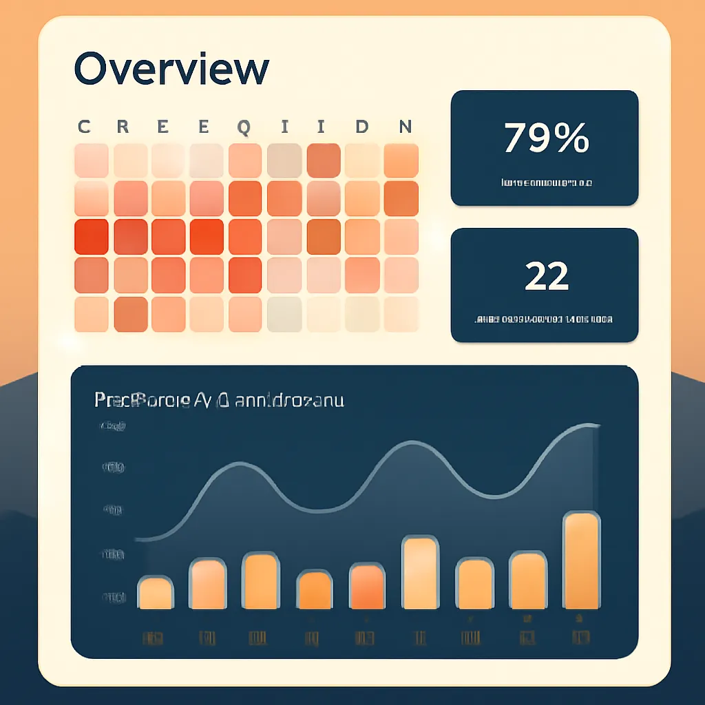 Dashboard overview with calendar, revenue chart and occupancy stats