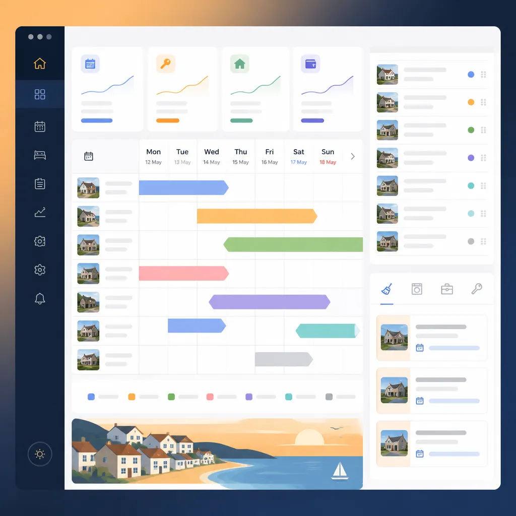Dashboard calendar with booking sync and cleaner roster