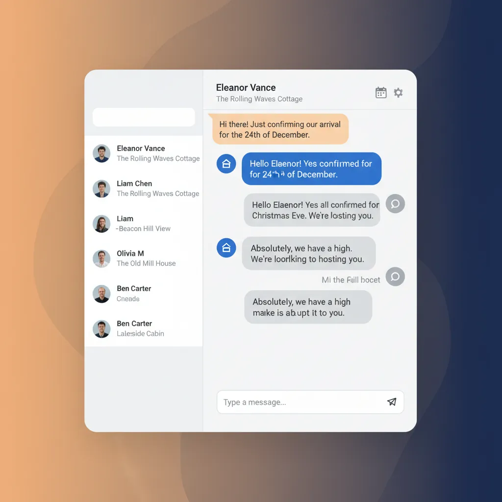 The HolsUK unified inbox, showing guest messages from multiple channels in one place.