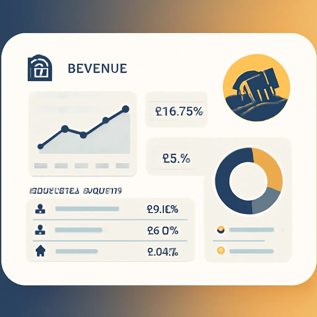 Revenue reporting chart for holiday let management