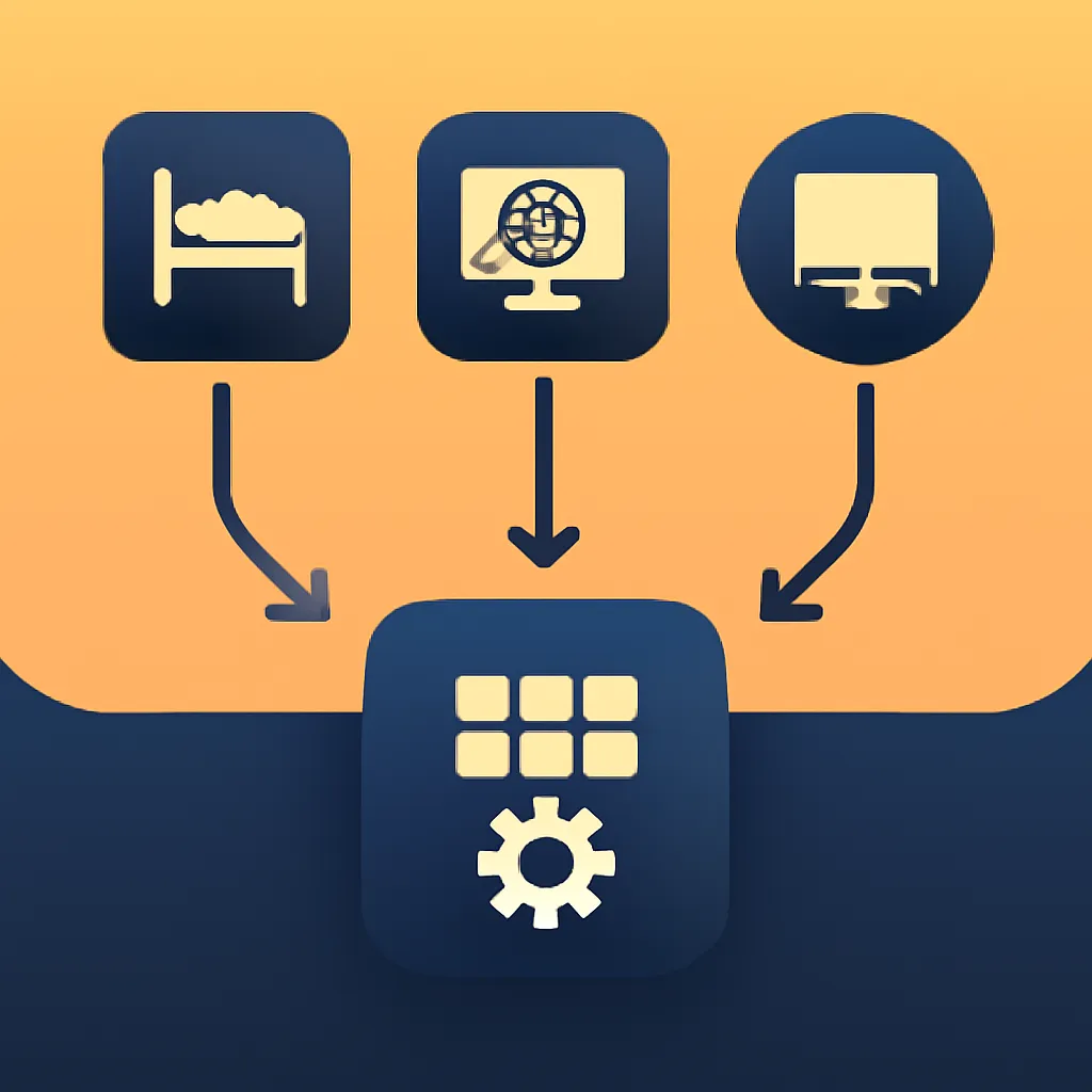 Workflow diagram of booking channel integration