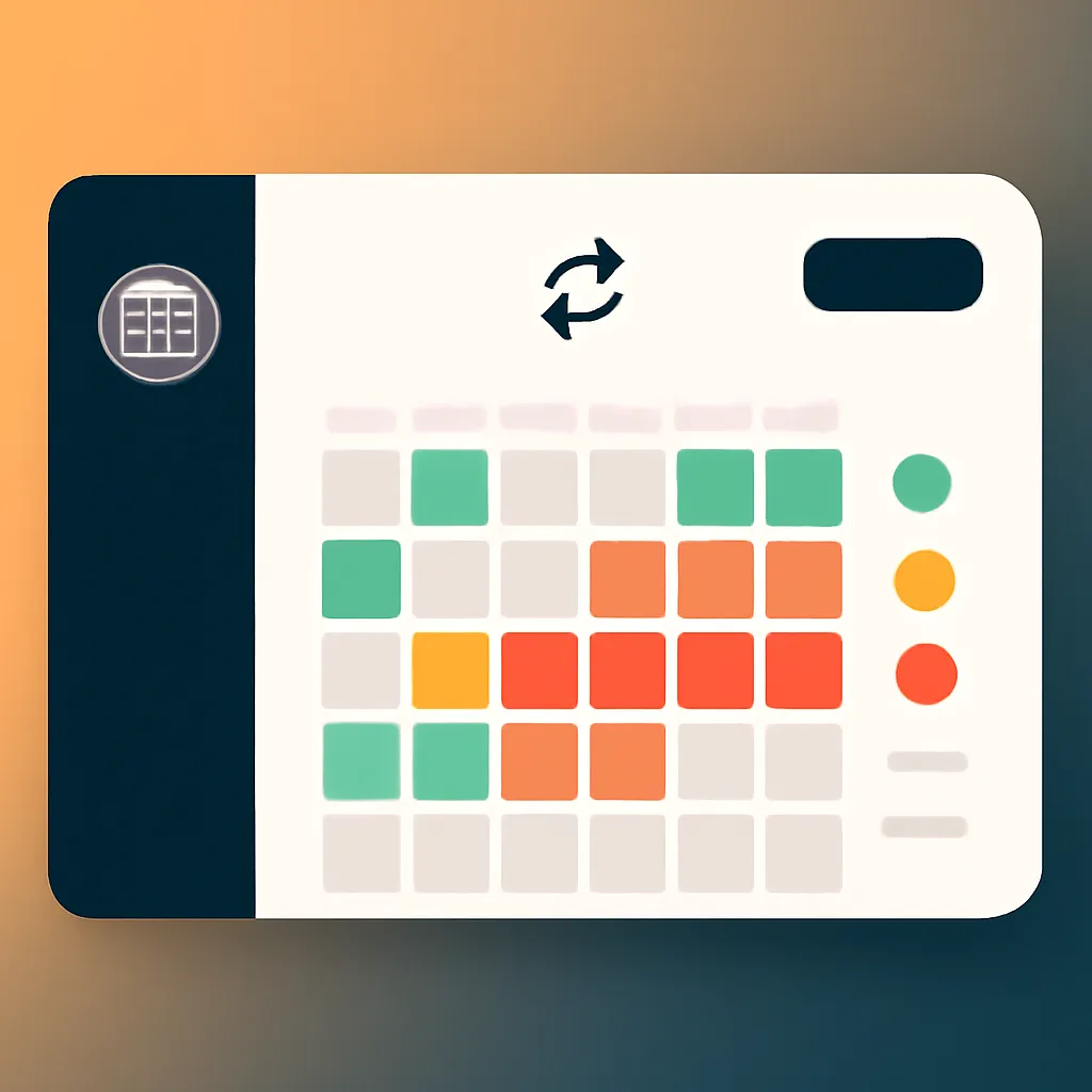 Calendar sync feature with availability status.