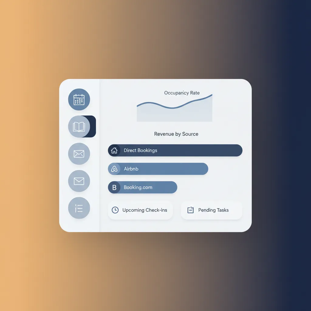 A dashboard showing revenue sources, highlighting the value of direct bookings.