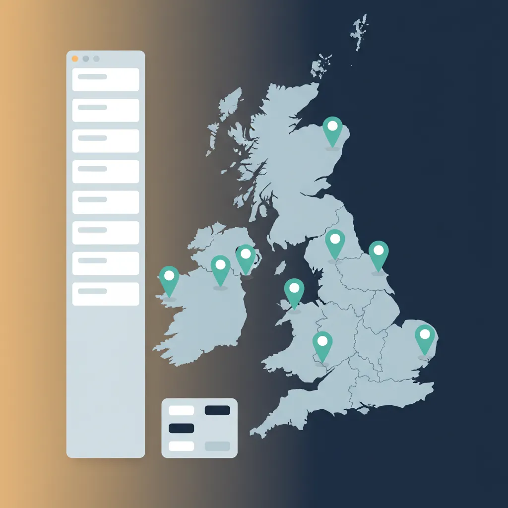 HolsUK dashboard showing a portfolio of properties on a map, ready for Google Vacation Rentals.