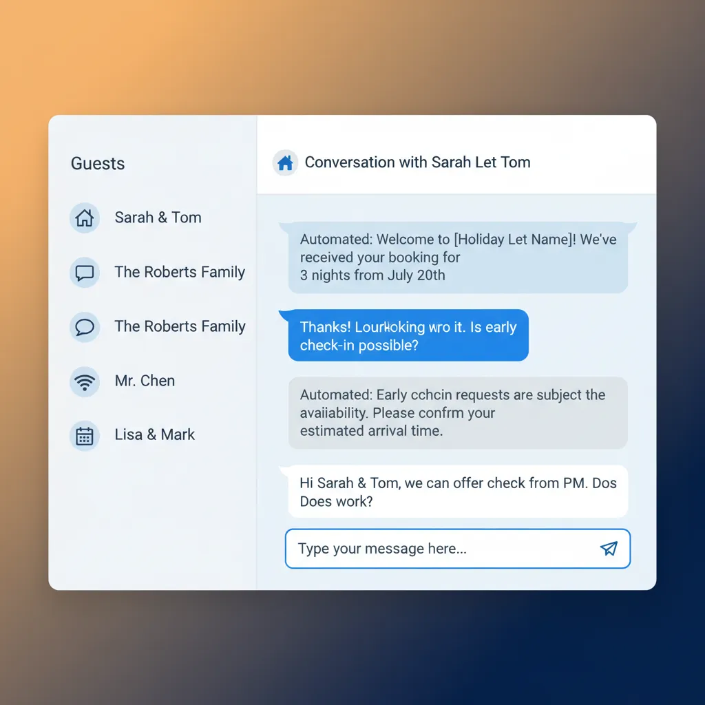 The unified inbox in HolsUK showing guest messages from multiple channels in one place.